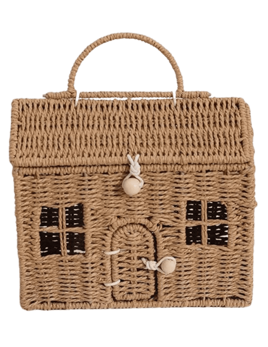 St. Barths La Robe Small Rattan House Handbag