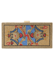 Fleur de Camélia Regina Crystal Clutch in Gold