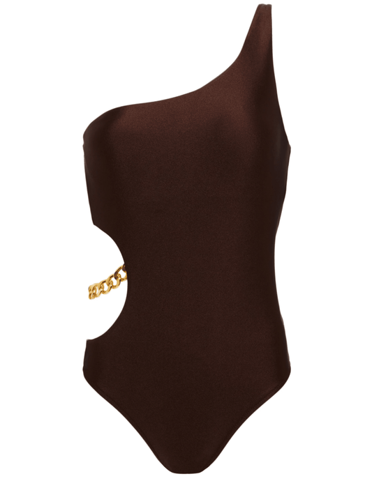 L'Agence Ava Cut-Out Chain One Piece Swimsuit