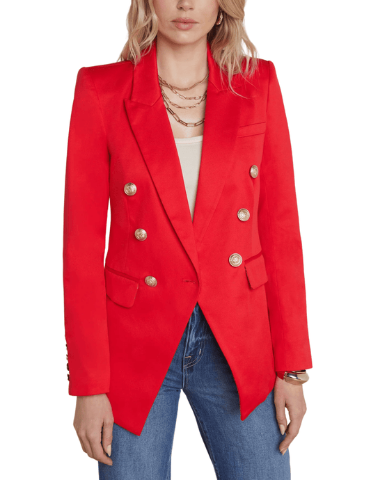 L'Agence Kendi Long Double Breasted Blazer