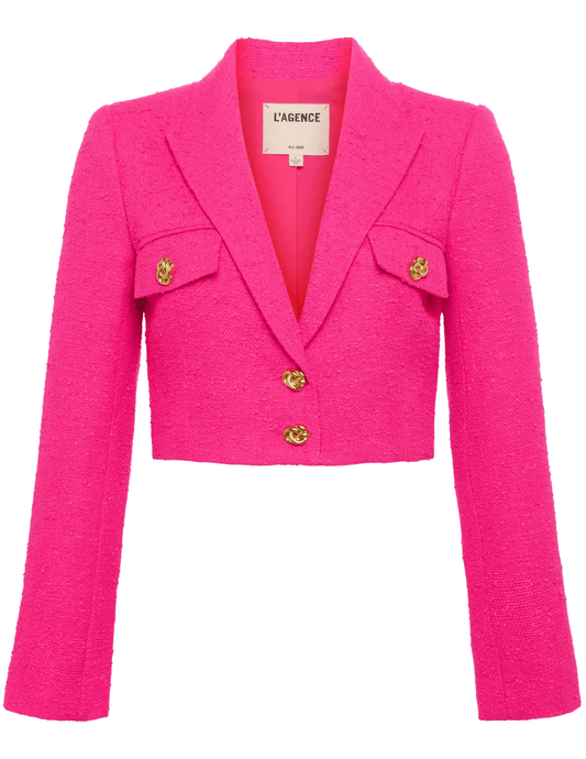 PRE-ORDER-L'Agence Maura Cropped Tweed Jacket