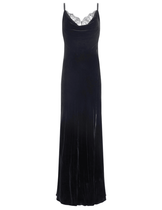 L'Agence Venice Cowl Lace Maxi Length Dress