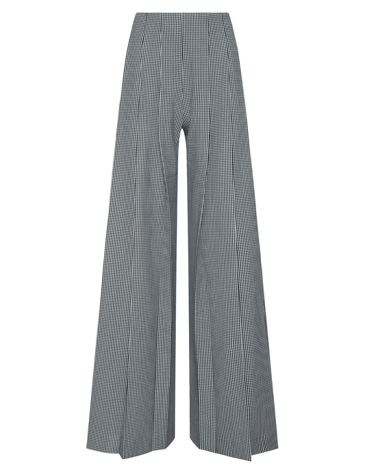 PRE-ORDER-L'AGENCE Nova Pleated Wide Leg Pant in Houndstooth