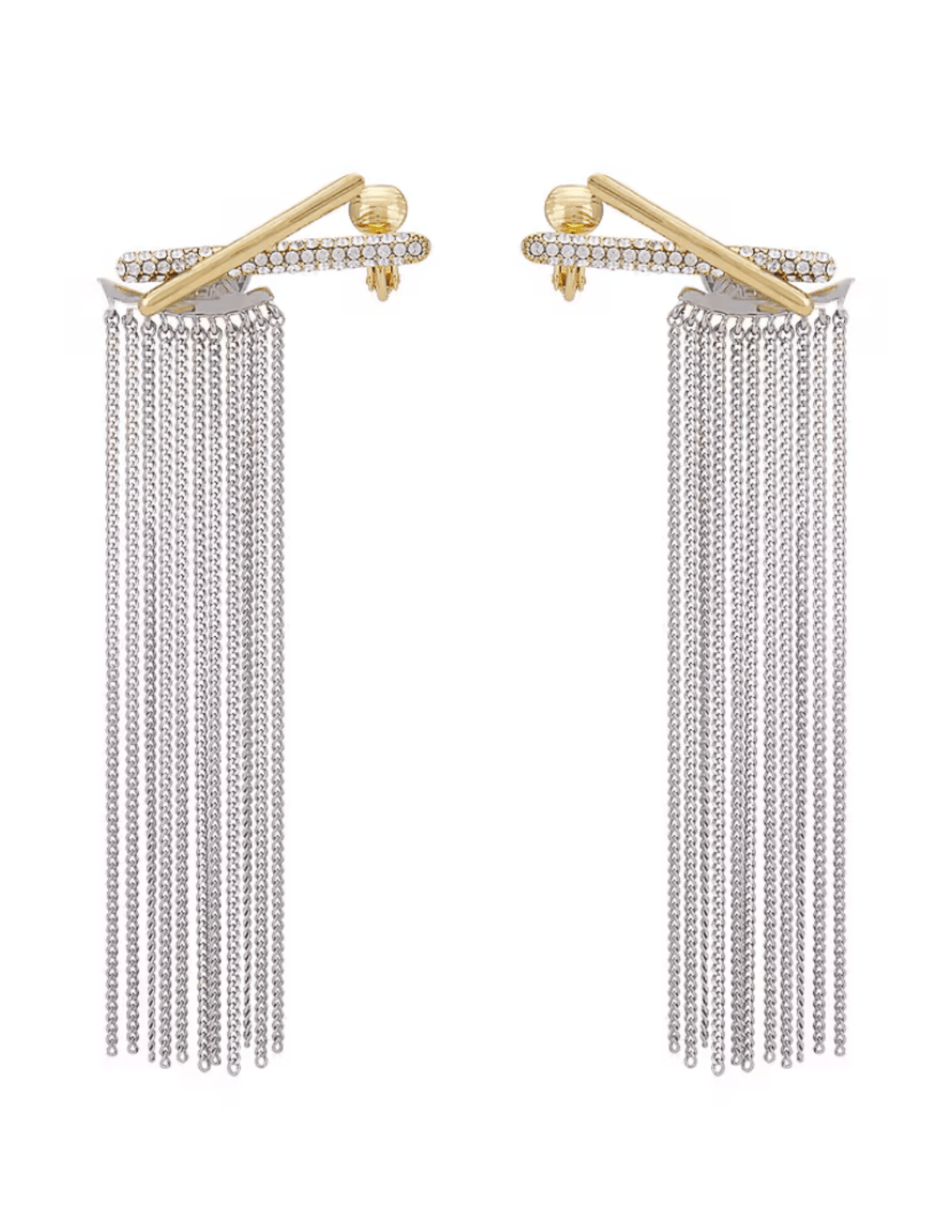 Austin Blaze Pavé Two Tone Tassel Earrings