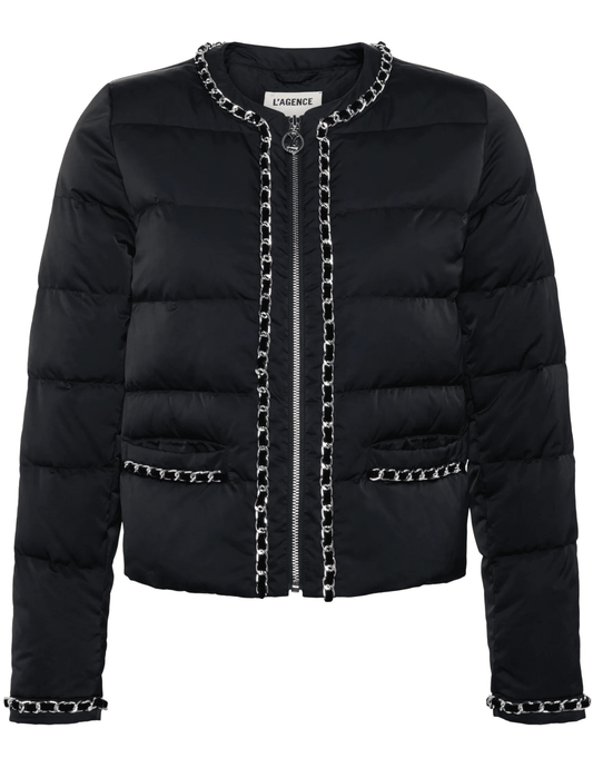 L'Agence Crest Down Chain Trim Jacket