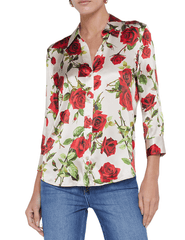 L'Agence Dani Three Quarter Sleeve Blouse