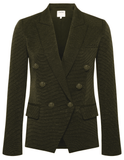 L'Agence Kenzie Textued Double-Breasted Blazer
