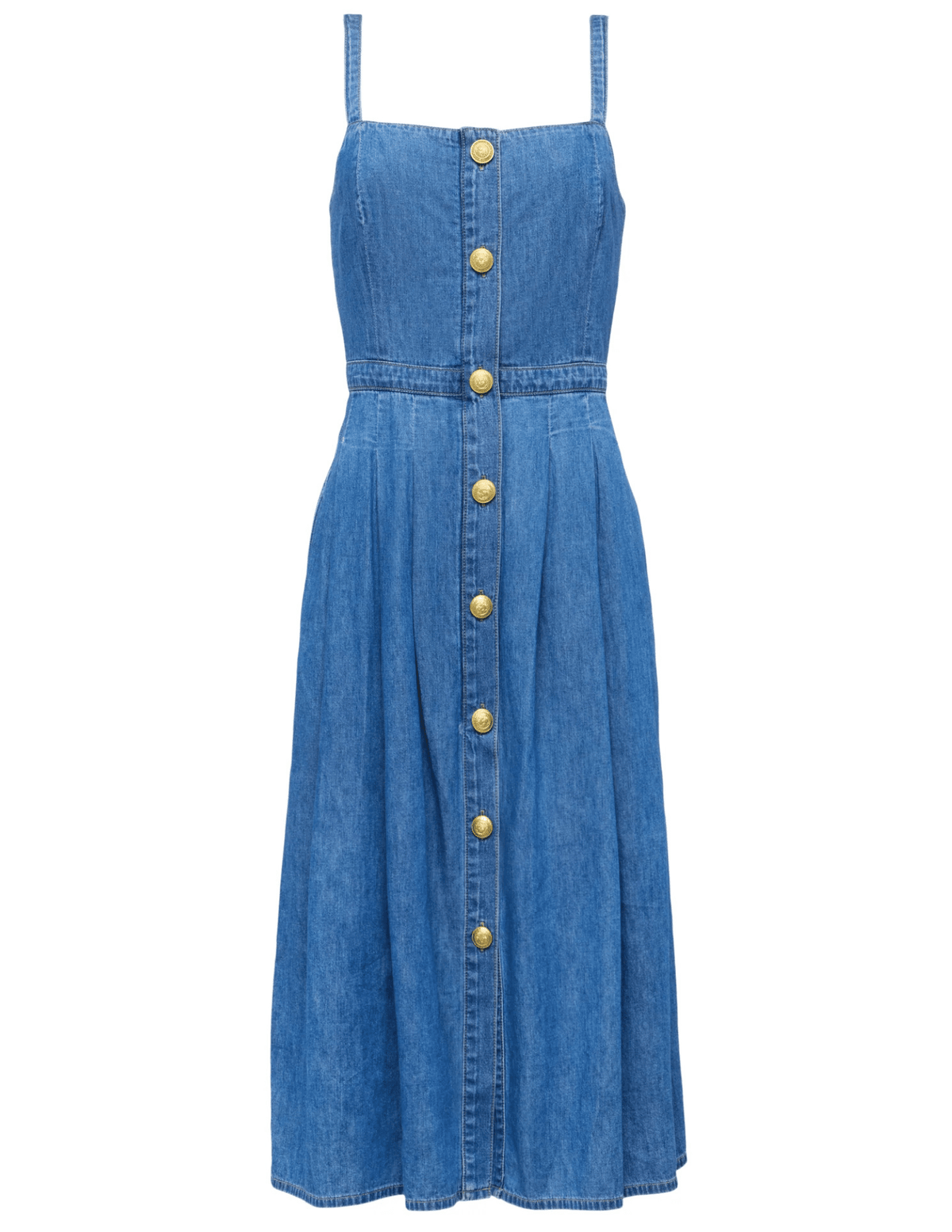 L'Agence Esmerelda Chambray Midi Dress