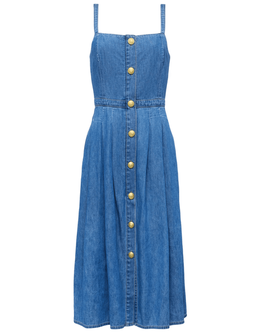 L'Agence Esmerelda Chambray Midi Dress