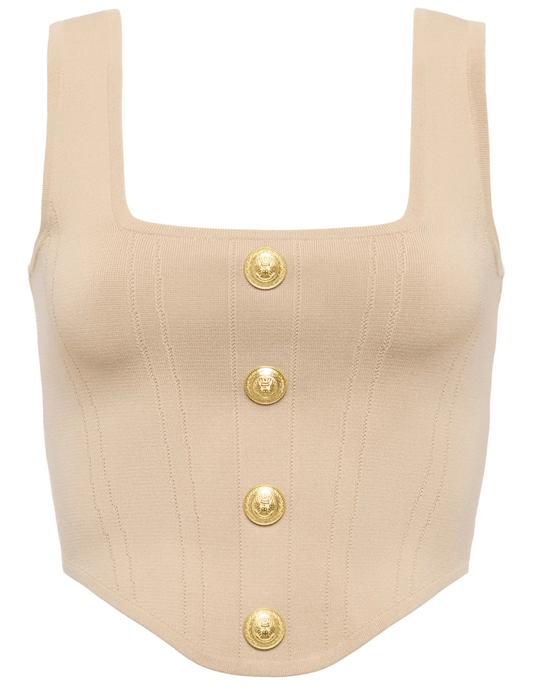 L'Agence Saga Square Neck Bustier Top