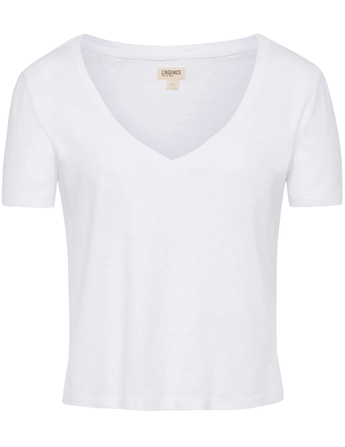 L'Agence Carly Short Sleeve V-Neck Tee