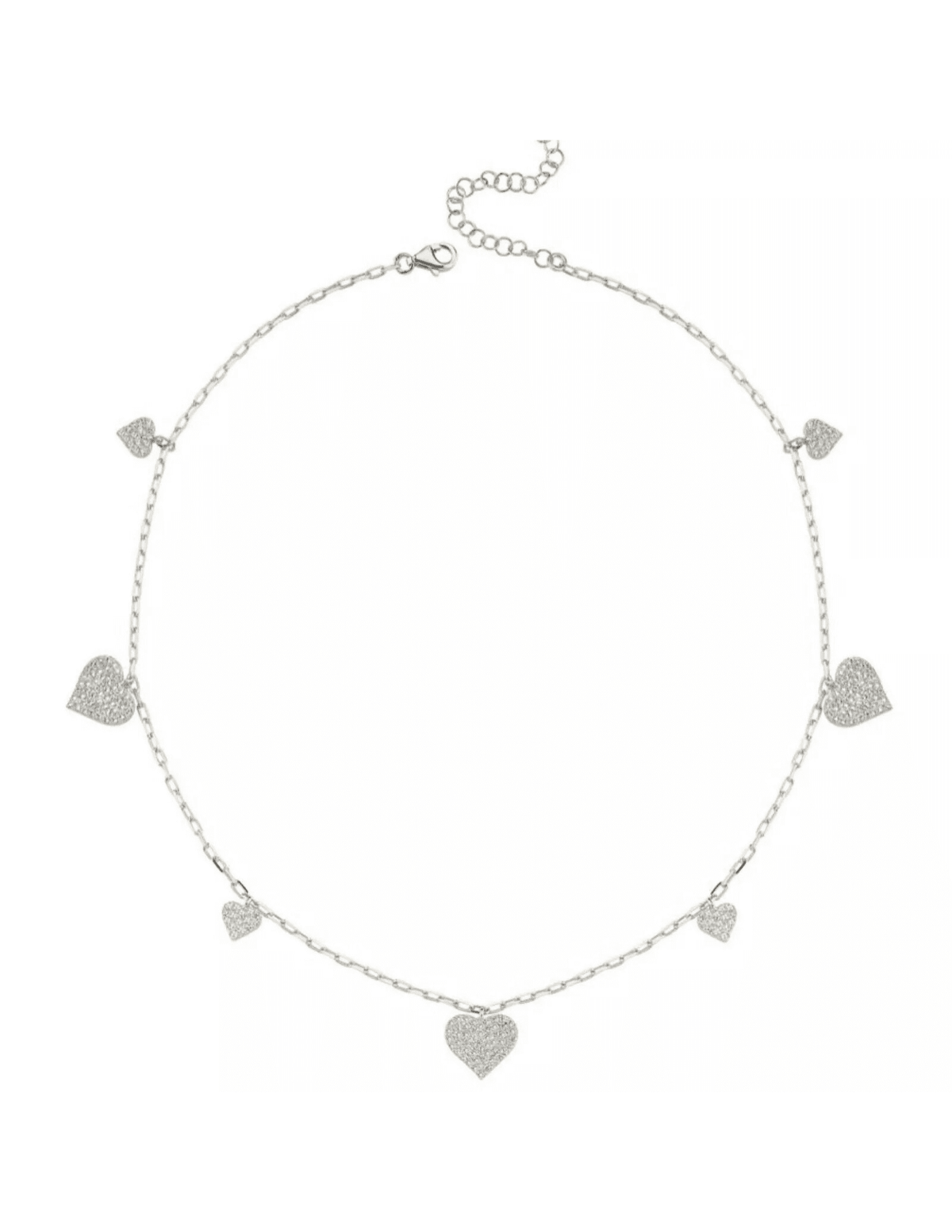 Austin Blaze Crystal Heart Choker Necklace