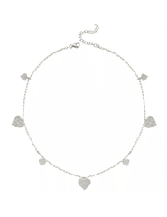 Austin Blaze Crystal Heart Choker Necklace