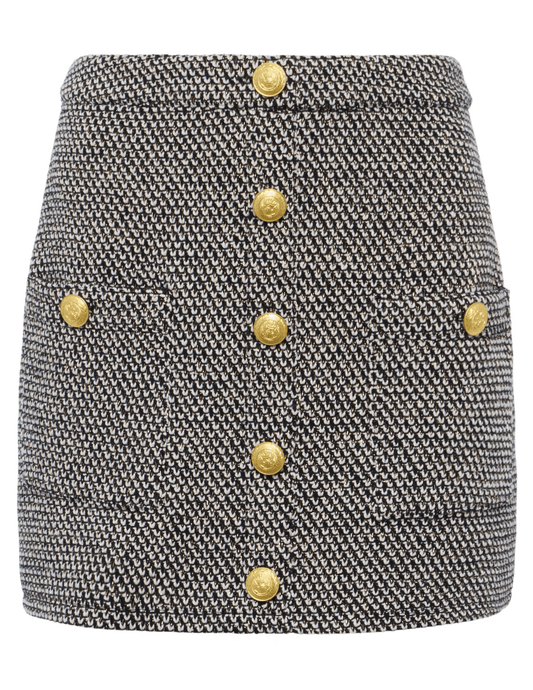 L'Agence Zander Button Front Mini Skirt