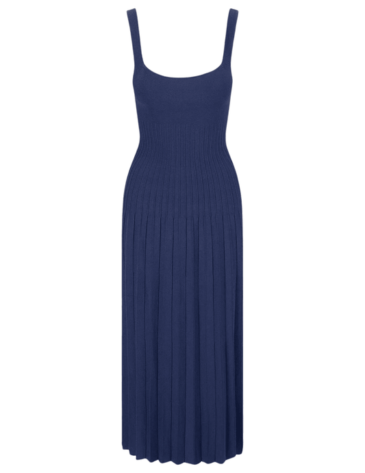 STAUD Ellison Knit Midi Dress