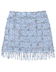 Cult Gaia Idalia Beaded Mini Skirt in Coastal