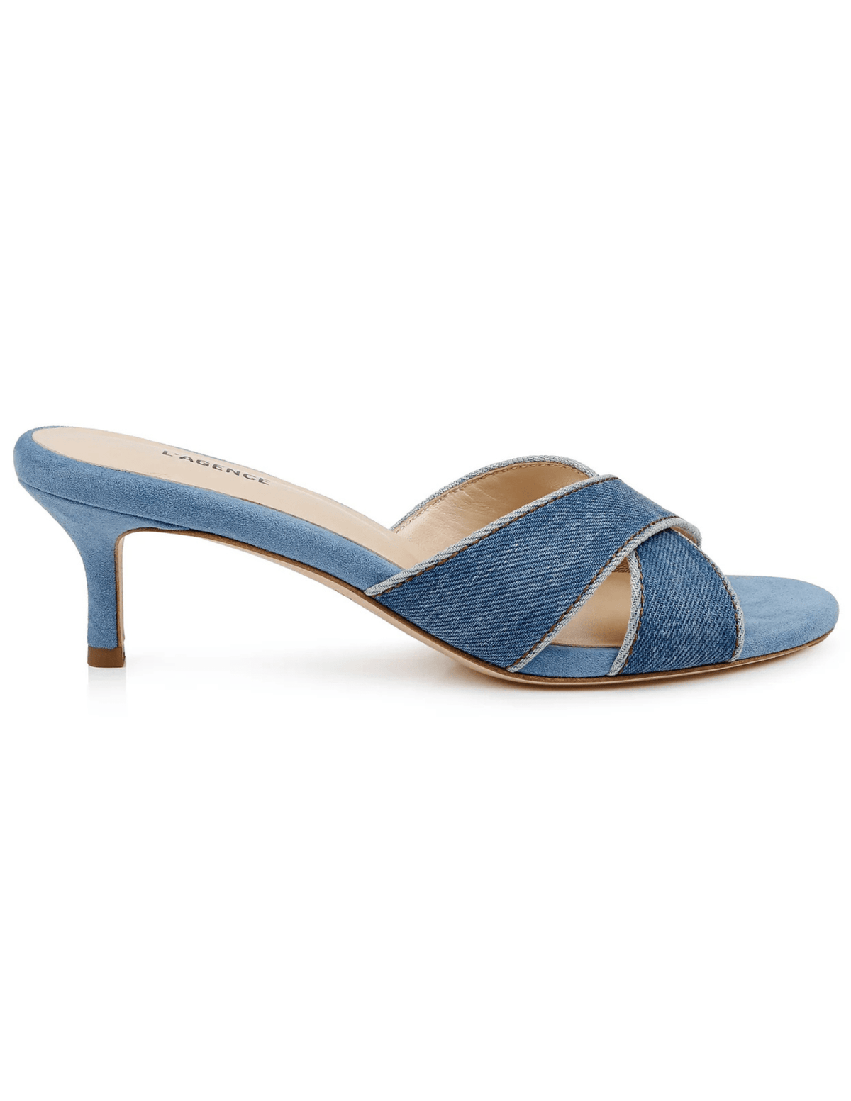 PRE-ORDER-L'Agence Aveline Denim Mule Sandal