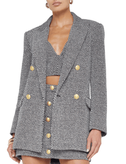 PRE-ORDER-L'Agence Riva Double Breasted Knit Blazer