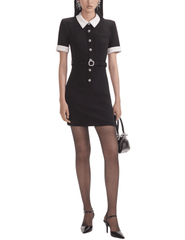 PRE-ORDER- Self-Portrait Crepe Contrast Mini Dress