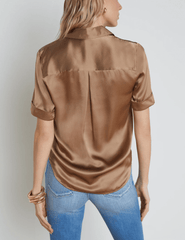 L'Agence Ellah Short Sleeve Blouse