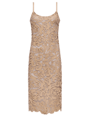 L'Agence Kazuko Laser-Cut Vegan Leather Midi Dress