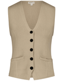 Minnie Rose Cotton Blend Vest with Snaps