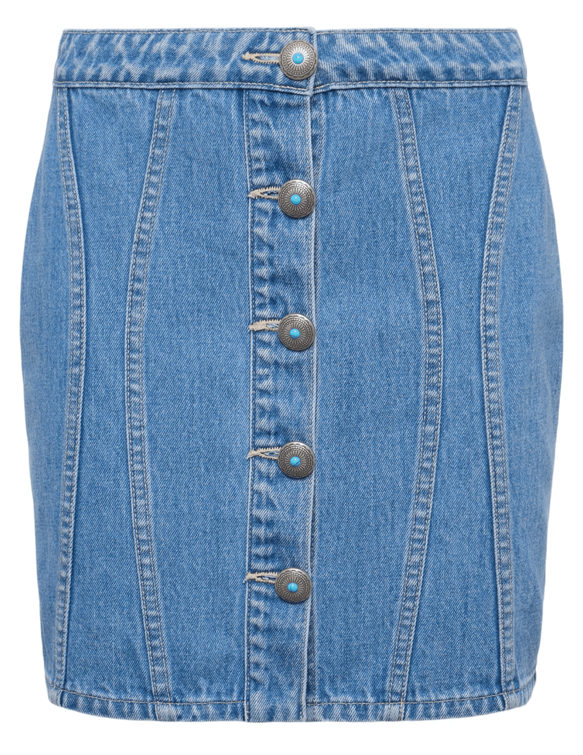 L'Agence Phia Seamed Denim Mini Skirt