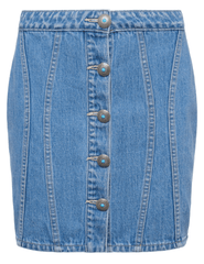 L'Agence Phia Seamed Denim Mini Skirt