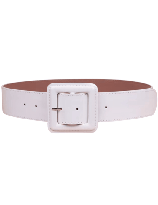 Fleur de Camélia Patent Leather Wide Belt