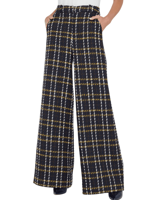 PRE-ORDER-L'Agence Pilar Tweed Wide Leg Pant