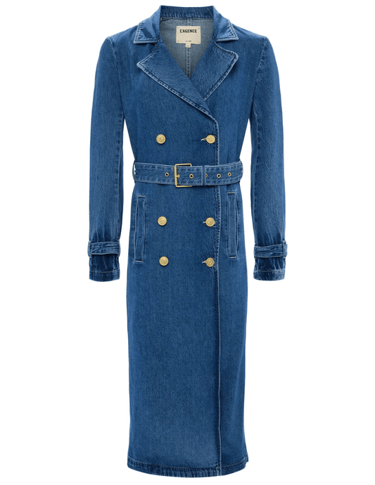 L'Agence Bradley Denim Trench Coat