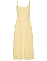L'Agence - PRE-ORDER-L'AGENCE Reanne Scoop Neck Midi Dress in Lemon Sorbet - Buy Online