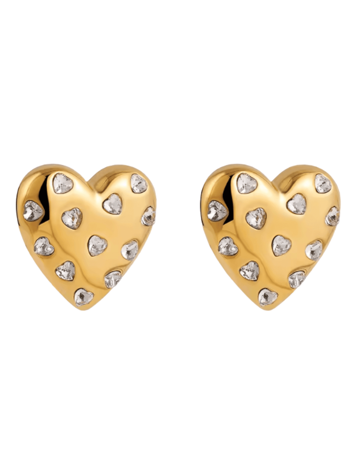 Austin Blaze Embellished Heart Earrings