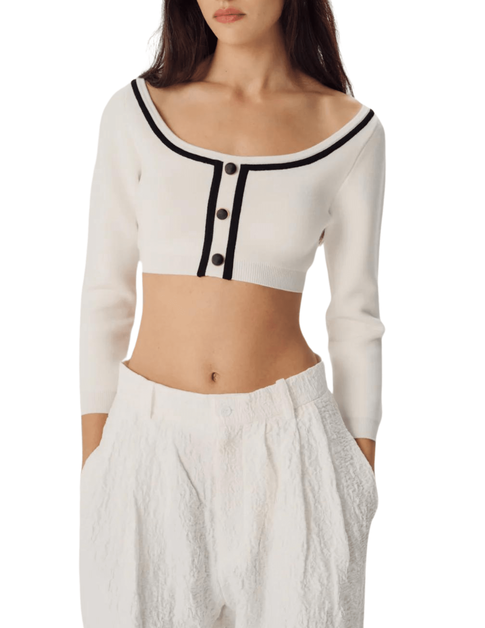 Ronny Kobo Watkins Cropped Knit Cardigan Ronny Kobo Watkins Cropped Knit Cardigan