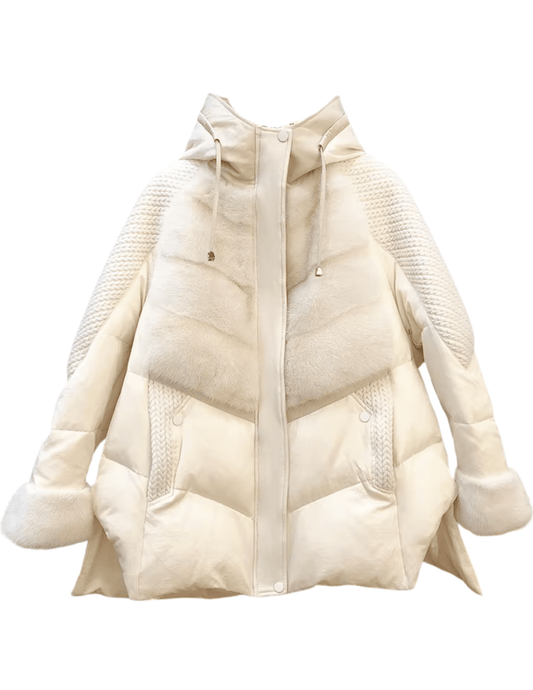 Steven Dann Mink Combination Down Puffer Coat