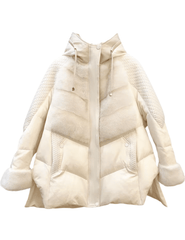 Steven Dann Mink Combination Down Puffer Coat