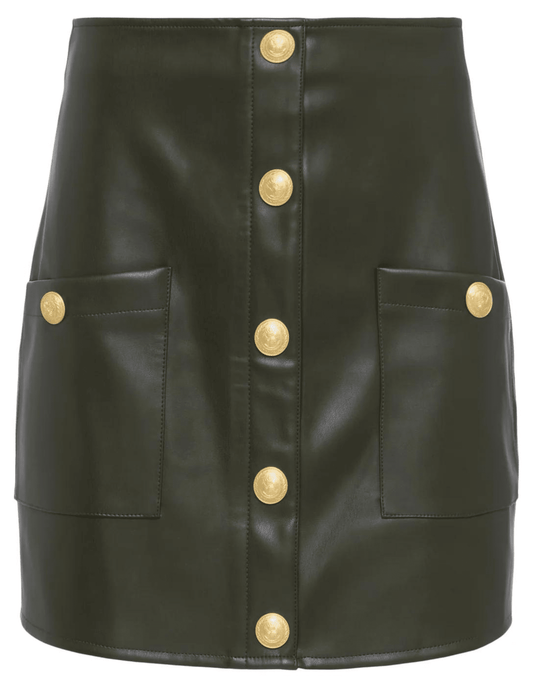 L'Agence Truman Vegan Leather Mini Skirt