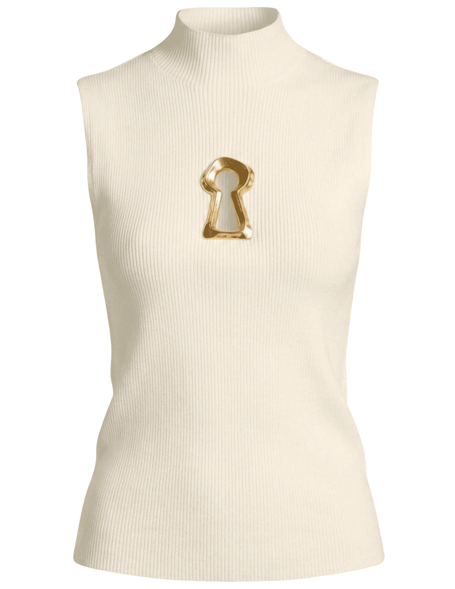 MAISON VERROU - MAISON VERROU Yazmin Keyhole Knit Tank in Ivory - Buy Online
