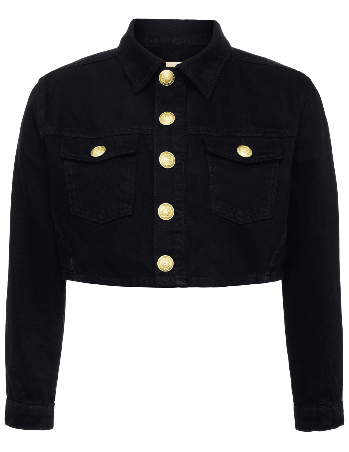 L'Agence Genevie Cropped Denim Jacket