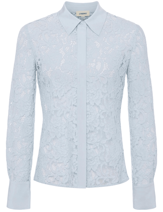L'Agence Maia Floral Lace Long Sleeve Blouse