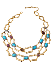 Fleur de Camélia Gemstone Collar Necklace