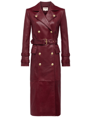 PRE-ORDER-L'AGENCE Celina Leather Trench Coat