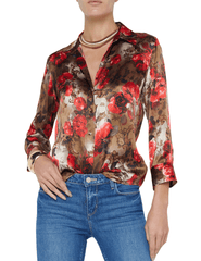 L'Agence Dani Three Quarter Sleeve Blouse