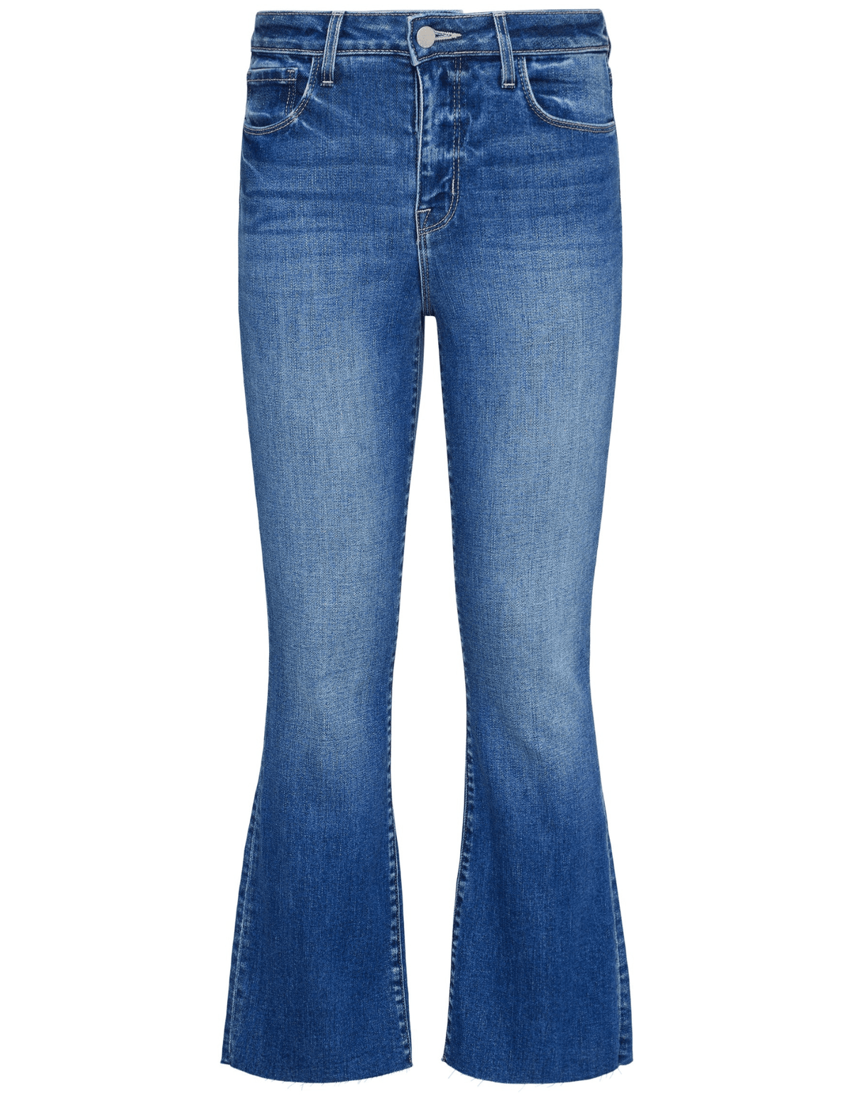 L'AGENCE Kendra High Rise Crop Flare Jeans in Cambridge