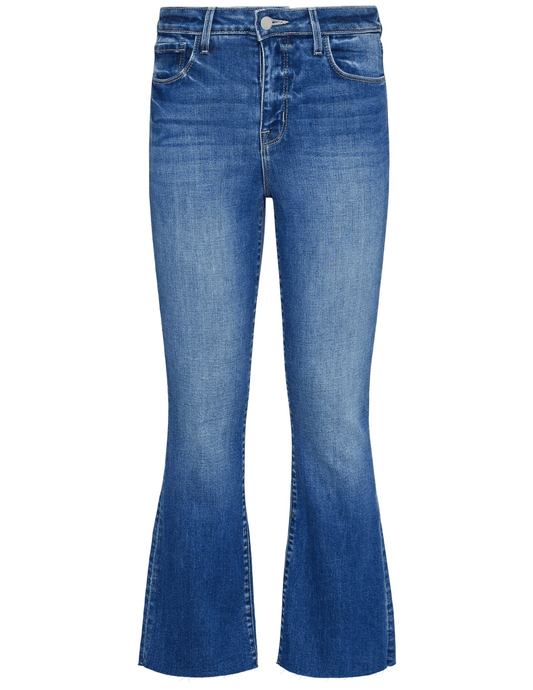 L'AGENCE Kendra High Rise Crop Flare Jeans in Cambridge