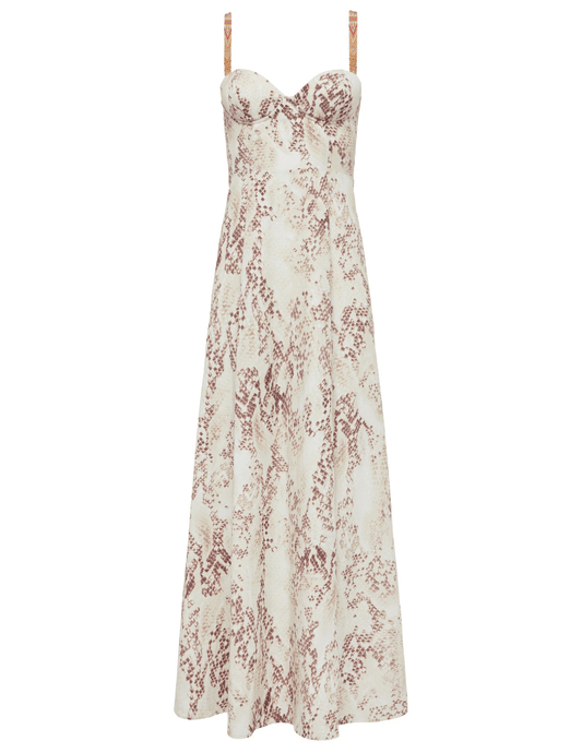 PRE-ORDER-L'Agence Sutton Beaded Strap Maxi Dress