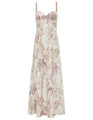 PRE-ORDER-L'Agence Sutton Beaded Strap Maxi Dress