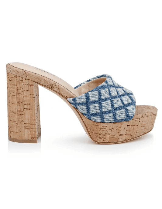PRE-ORDER-L'Agence Gabriell Denim Platform Sandal