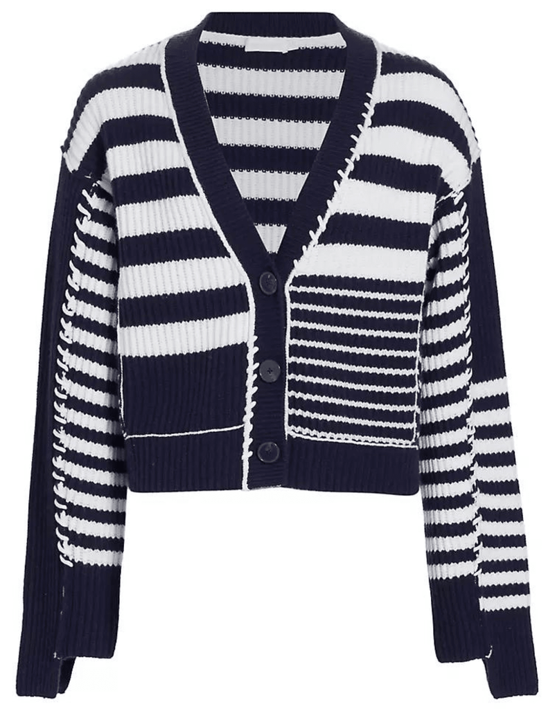 Simkhai Adara Patchwork Stripe Knit Cardigan
