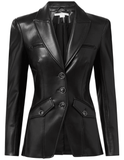 Veronica Beard Anoki Vegan Leather Dickey Jacket